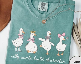 Auntie Goose Shirt Comfort Colors Silly Goose Shirt For Aunt Funny Aunt Shirt Future Aunt Gift Silly Goose Auntie T-shirt