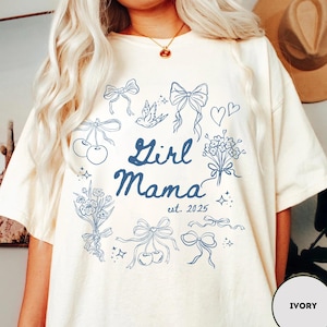Custom Girl Mama Shirt Comfort Colors Girl Mom Shirt Personalized Mom To Be Shirt Gift For New Mom Shirt Girl Mom Club Shirt Mothers Day