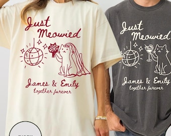 Just Married Shirt Comfort Colors Newlyweds Shirts Honeymoon Matching Shirts Mr and Mrs Shirts Funny Honeymoon Shirts Funny Husband and Wife