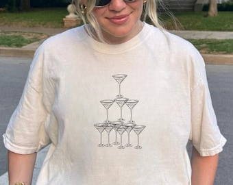 Martini Shirt Comfort Colors® Martini Lover T-shirt Gift Cocktail Retro Graphic Tee Glass of Martini Shirt Bartender Shirt Dirty Martini Tee