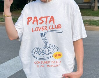 Spaghetti Shirt Comfort Colors® Pasta Lover Club Shirt Vintage Noodles Tee Foodie Shirt Retro Spaghetti T-Shirt Retro Graphic Tee