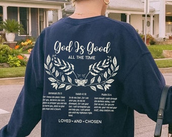 Bible Verse Sweatshirt Religious Crewneck Gift For Christian Sweatshirt For Church Crewneck Jesus Crewneck Faith Shirt Gift For Her