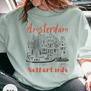 Amsterdam Shirt Comfort Colors® Amsterdam Trip T Shirt For Netherlands Vacation Shirt Souvenir From Amsterdam Lover Gift
