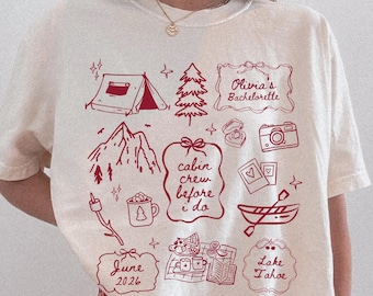 Cabin Bachelorette Shirt Comfort Colors Lake Bachelorette Shirt Camping Bach Shirt Cabin Bridal Party Shirt Camp Bach Shirt Lake Tahoe Bach