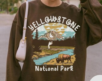 Yellowstone National Park Sweatshirt For Yellowstone Vacation Sweater Wyoming Sweatshirt Yellowstone Crewneck Yellowstone Trip Sweater