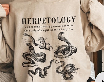 Snake Sweatshirt Botanical Snake Sweatshirt Gift For Snakes Lover Crewneck Cottagecore Sweatshirt Dark Academia Shirt Goblincore Clothing