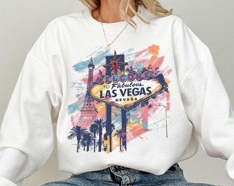 Las Vegas Sweatshirt For Vegas Vacation Girls Vegas Trip Crewneck Nevada Sweatshirt Vintage Vegas Sweatshirt Vegas Bachelorette Party