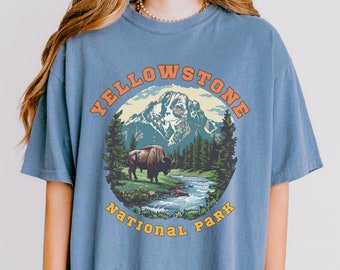 Yellowstone National Park T Shirt For Yellowstone Vacation Gift For Yellowstone Lover Tee Comfort Colors Yellowstone Park Shirt Vintage