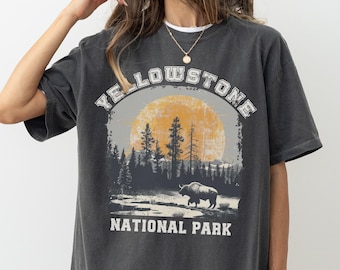 Yellowstone National Park T Shirt For Yellowstone Vacation Gift For Yellowstone Lover Tee Comfort Colors Yellowstone Park Shirt Vintage