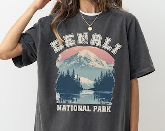 Denali National Park T Shirt For Alaska Vacation Gift For Denali Lover Tee Comfort Colors Denali National Park Shirt Vintage Alaska Shirt