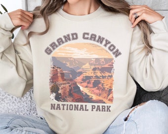 Grand Canyon National Park Sweatshirt For Arizona Vacation Sweater Grand Canyon Sweatshirt Arizona Crewneck Sweatshirt Gildan 18000