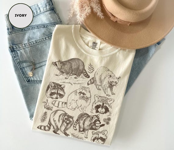 Racoon Shirt Comfort Colors Vintage Racoon T Shirt Funny Racoon Shirt Racoon Lover Gift Cottagecore Shirt Wildlife Shirt Wild Animals Shirt