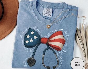 Nurse 4th Of July Shirt Comfort Colors Nurse Independence Day T-shirt Patriotic Shirt For Nurses Fourth of July T Shirt Memorial Day Tee