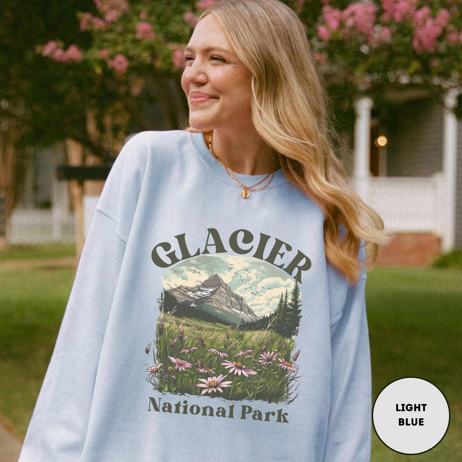 Glacier National Park Montana Crewneck Sweatshirt