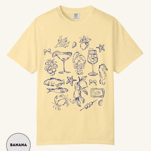 La Dolce Vita Shirt Comfort Colors® Italian Summer Shirt Vintage Foodie Shirt With Sardines T-Shirt Tomato Girl Style Ocean Inspired Shirt image 8