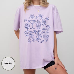 La Dolce Vita Shirt Comfort Colors® Italian Summer Shirt Vintage Foodie Shirt With Sardines T-Shirt Tomato Girl Style Ocean Inspired Shirt image 3