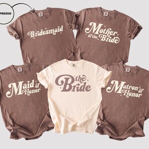 Bridal Party Shirts Comfort Colors Bride Bridesmaid Shirts, Getting Ready Outfit, Maid Matron Of Honor Shirt, Matching Bridesmaid Tee image 3