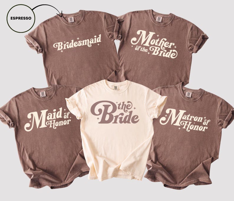 Bridal Party Shirts Comfort Colors Bride Bridesmaid Shirts, Getting Ready Outfit, Maid Matron Of Honor Shirt, Matching Bridesmaid Tee image 3