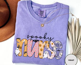Halloween Nurse Shirt Comfort Colors Boo Boo Crew Shirt Spooky Nurse T Shirt Nurse Pumpkin Ghost Shirt Halloween Gift For Nurse