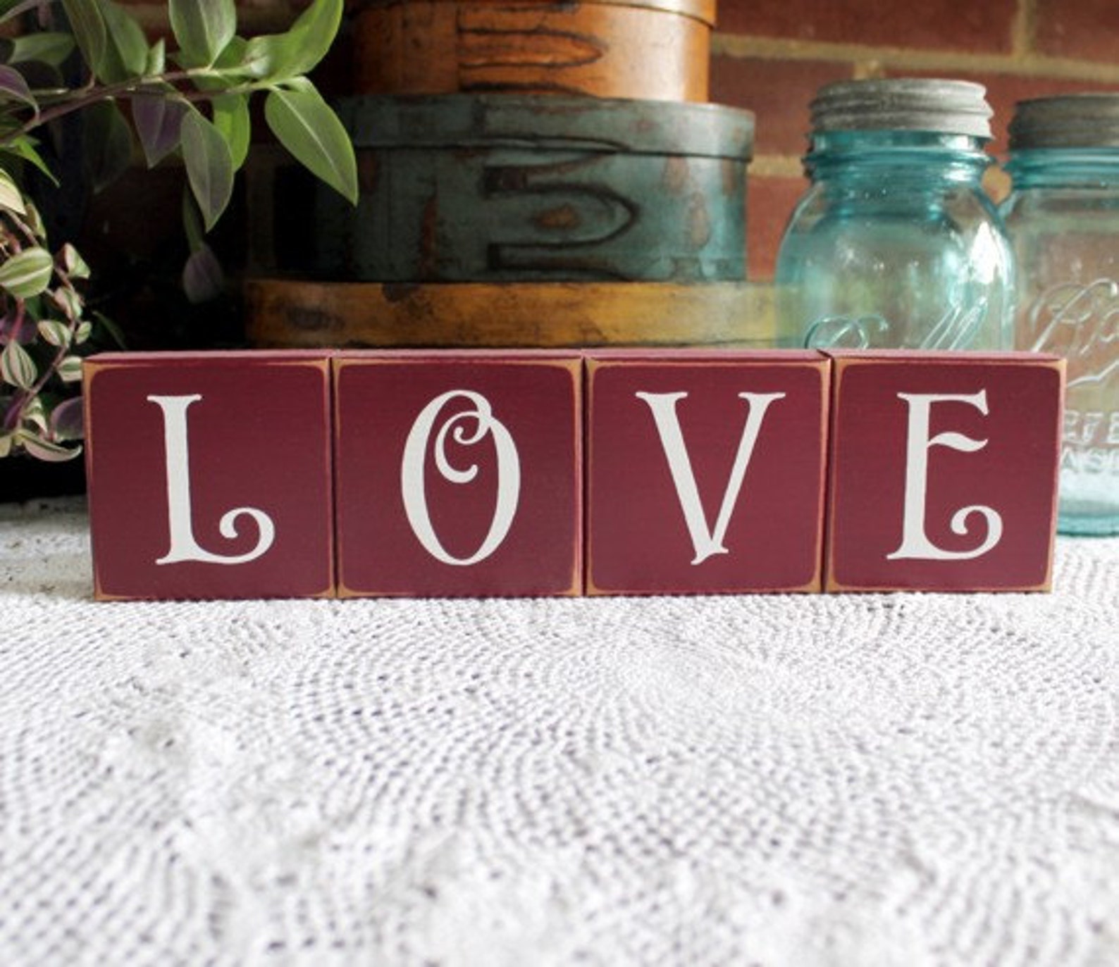 Love Sign LOVE Shelf Sitter Blocks Wedding Decor Stacking | Etsy