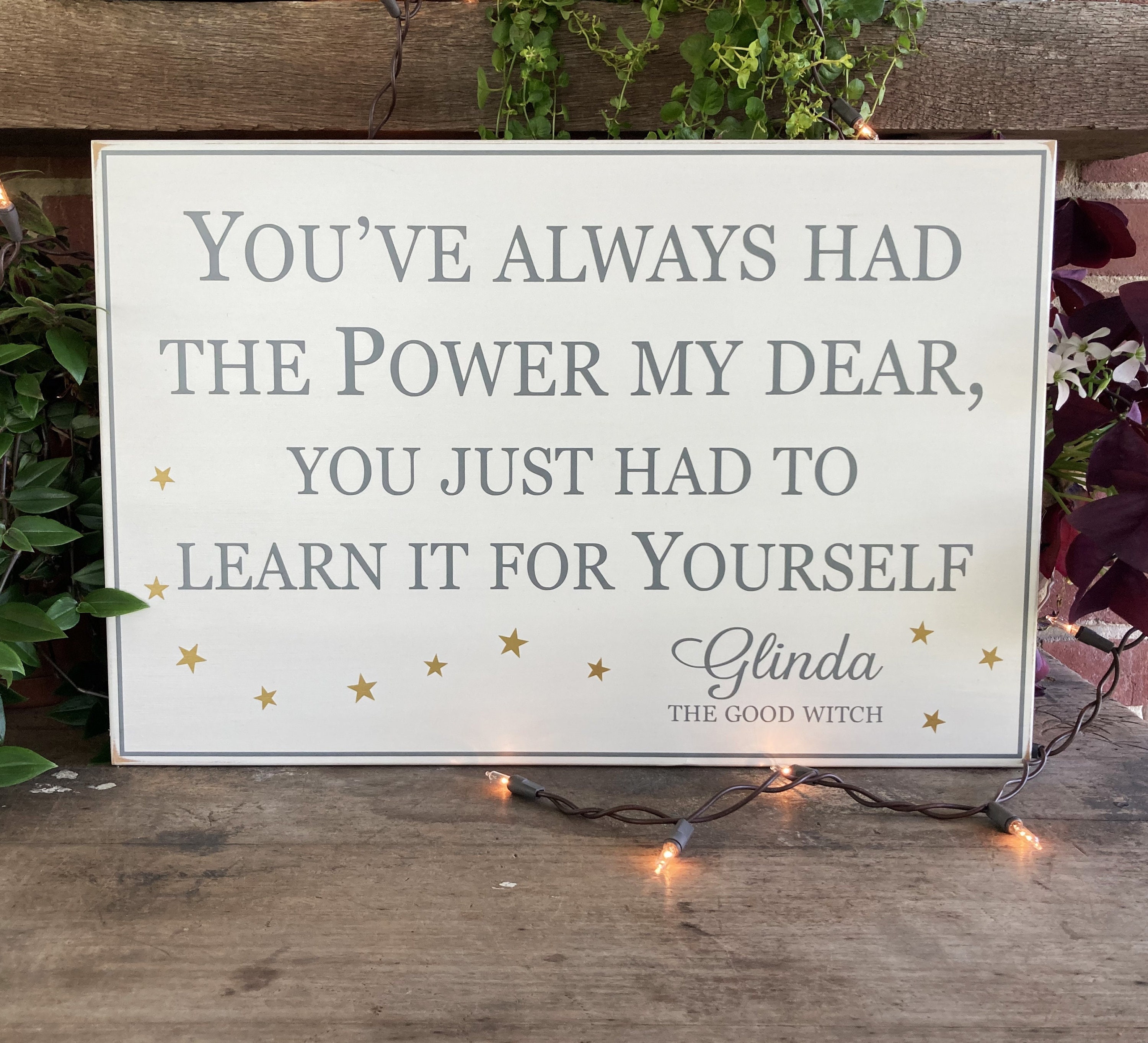 You've Always Had The Power, My Dear. You've Had It All Along\" The Wizard Of Oz - Glinda ( The Good Witch) #thegoodwitch #wizardofoz #ravenousbutterflies