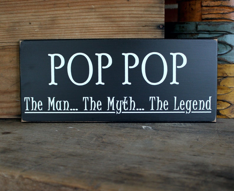 Grandfather Sign / Pop Pop / The Man The Myth The Legend / Personalized Grandfather Gift / Family Sign / Grandparent Gift image 3