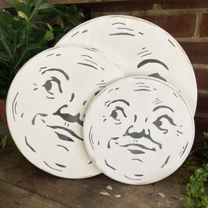 Vintage Halloween, Man in the Moon, Wood Sign, Vintage Inspired, Retro Halloween, Moon Sign, Handcrafted