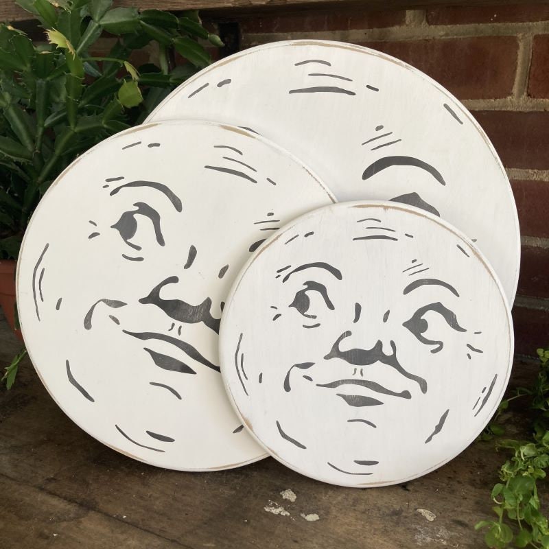 Vintage Halloween, Man in the Moon, Wood Sign, Vintage Inspired, Retro Halloween, Moon Sign, Handcrafted