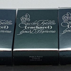 3x vintage POUR HOMME от Cacharel 7,5 туалетная ода .25 иих нций оробка разного изайна. Prix : 22,5 cm 0,75 cm.