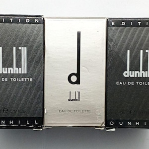 3x Vintage DUNHILL Edition One 5 ml edt 0.17 fl oz Box