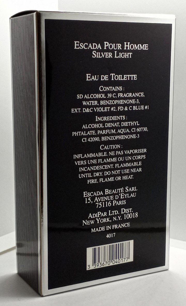 ヴィンテージ プールオム シルバー ライト エスカーダ オードトワレ