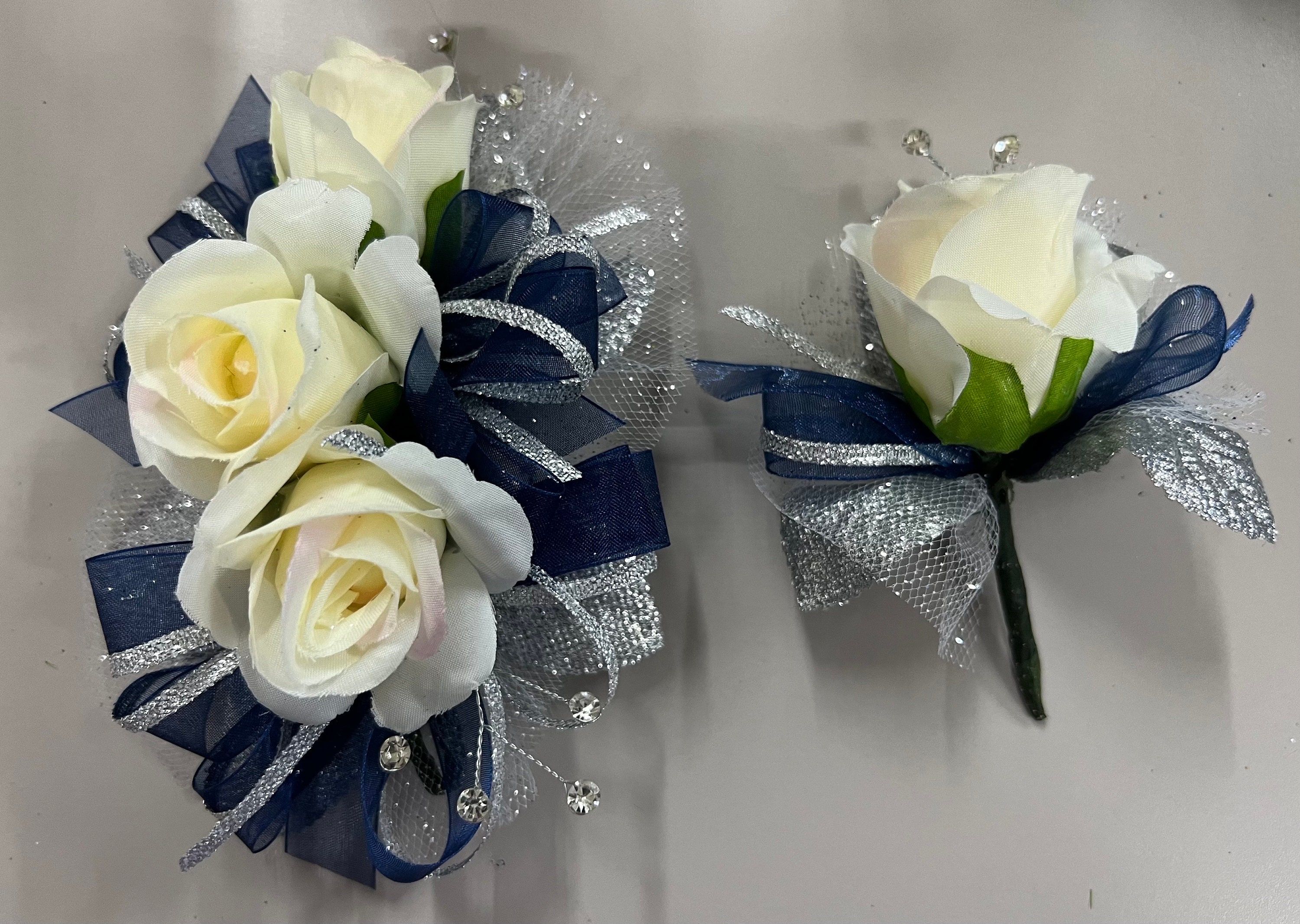 Navy Blue Prom Corsage - Etsy