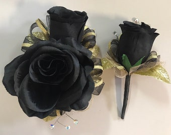 Black Rose Gold Corsages & Boutonnières Anniversary Prom Anniversary Formal