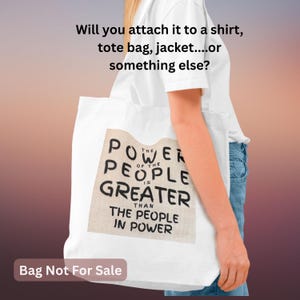 Activist Sew-On Patch – Power of the People - Democracy Patch – Political Statement – Protest Quote
