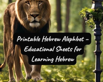 Narnia Hebräisches Alphabet Karten: Aleph-Bet Lernblätter (PDF Download)