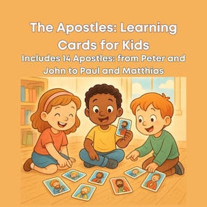 Biblia para niños - Tarjetas de aprendizaje de Los Apóstoles | en español | Kit digital para la escuela dominical | educación religiosa
