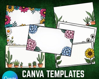 Floral Banner Templates: 64 Plant and Flower Designs Bundle for Banner Artists