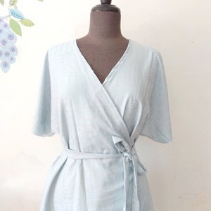 Wrap Dress. Kimono Dress.  Maternity wrap dress. Linen Wrap Dress.  Made to order. JTrove.