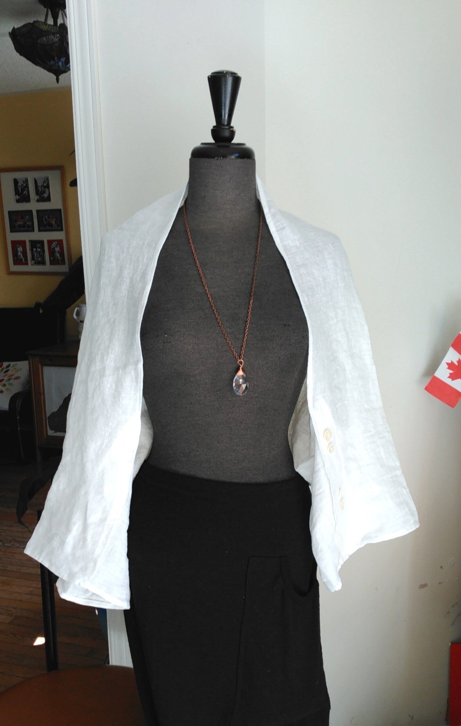 Linen Shrug. Wedding Wrap. Summer Shrug. White Linen. Black Etsy