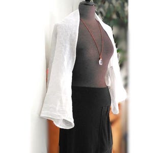 Linen Shrug.  Wedding Wrap.  Summer shrug. Bridesmaid wrap. Linen Clothing.  Free shipping. Made to Order.  Jtrove.  Custom size.