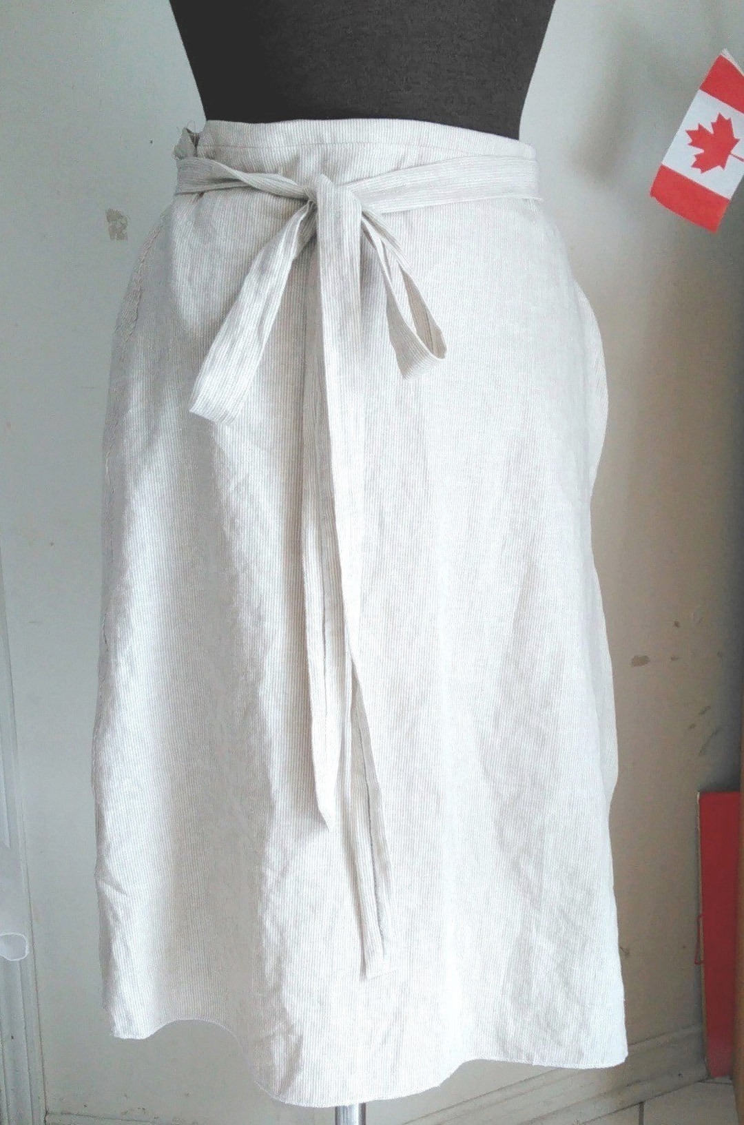 Linen Wrap Skirt. Knee Length Summer Skirt. A Line Wrap Skirt. Organic
