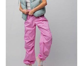 Hot Shot 90's Toggle Cargo Pants in Barbiie Pink