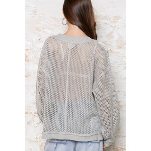CHECKERED SWEATER GREY