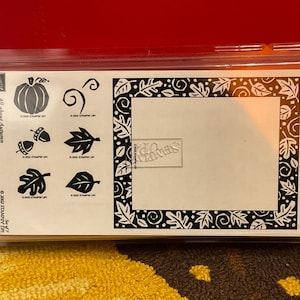 Vintage Stampin Up Rubber Stamp Set: All About Autumn, New in Box