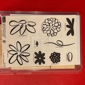Rubber stamp Stampin up Stampin’ up rubber stamp set Definately decorative bloomin wonderful retired  rubber stamp rubber stamping. New!