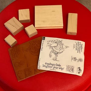 Vintage Stampin Up Rubber Stamp Set: Jest Between Friends, 2003