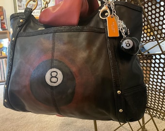 Vintage Custom Coach Bag Y2K | Wearable Art Upcrafted Streetwear Graffiti Hobo Genuine Leather Bag | Reworked Hand Painted By Me, Not Coach