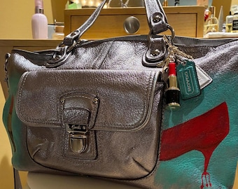 Vintage Custom Coach Bag Y2K |Authentic Streetwear Graffiti |Hand Painted By Myself, Not Coach | Genuine Leather Devil Wears Prada Style Art