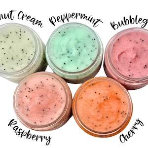 Exfoliating Lip Scrub: Vegan Sugar Scrub, Natural Flavors