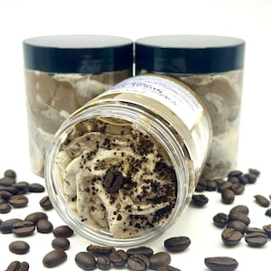 Mocha Latte Whipped Sugar Scrub: Exfoliating Coffee Body Scrub